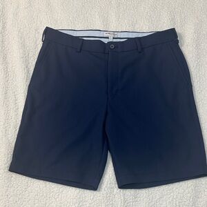 Peter Millar Salem Navy Flat-Front Performance Shorts size 34 NWOT